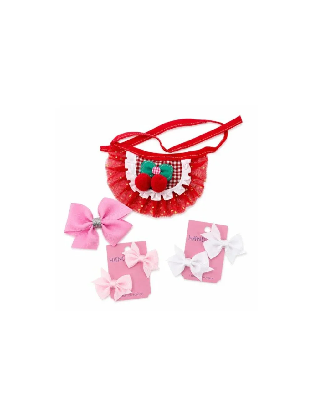 Pet Tutu Outfit Set for Small Dogs & Cats with Matching Bows